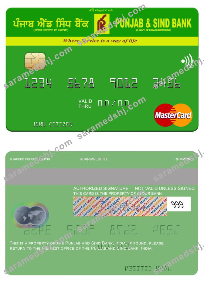 India Punjab and Sind Bank mastercard